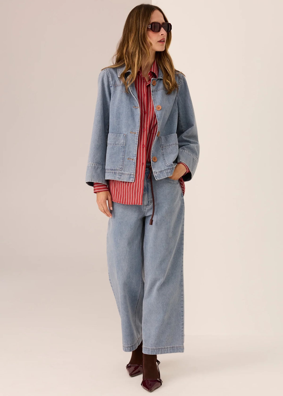 Pol Andie Denim Jacket - Blue Wash