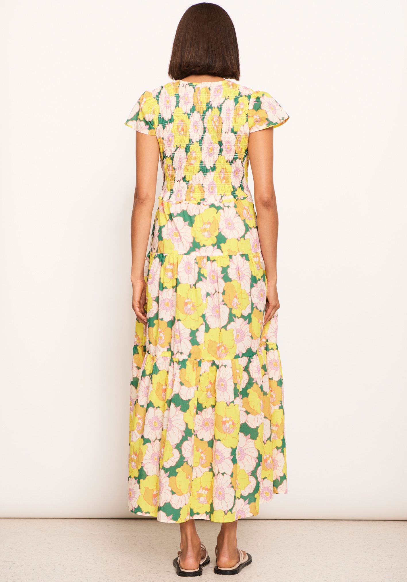 Anemanie Shirred Dress - Anemanie Print