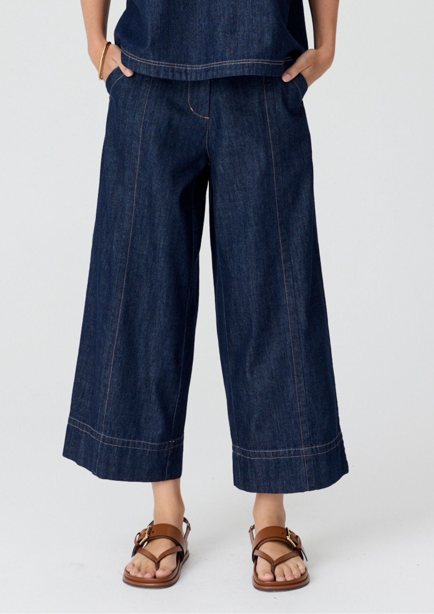 Anise Crop Pant - Denim