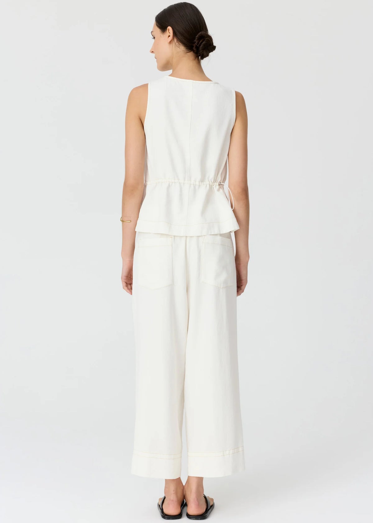 Pol Anise Crop Pant - Chalk