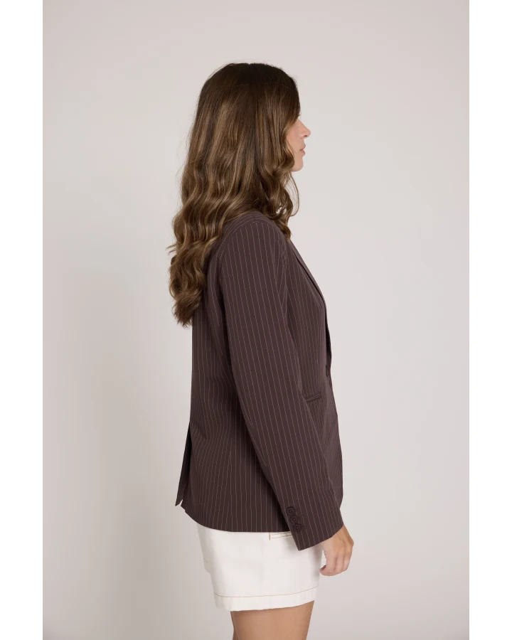 Aria Blazer - Raisin Pinstripe COMING SOON