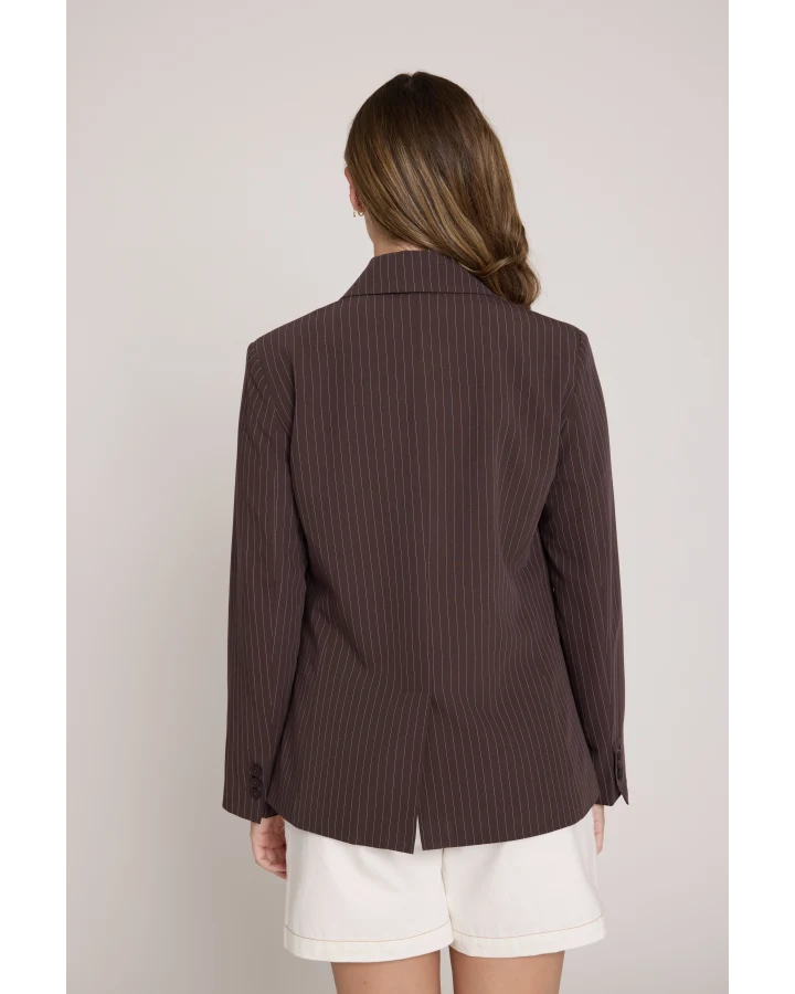 Aria Blazer - Raisin Pinstripe COMING SOON