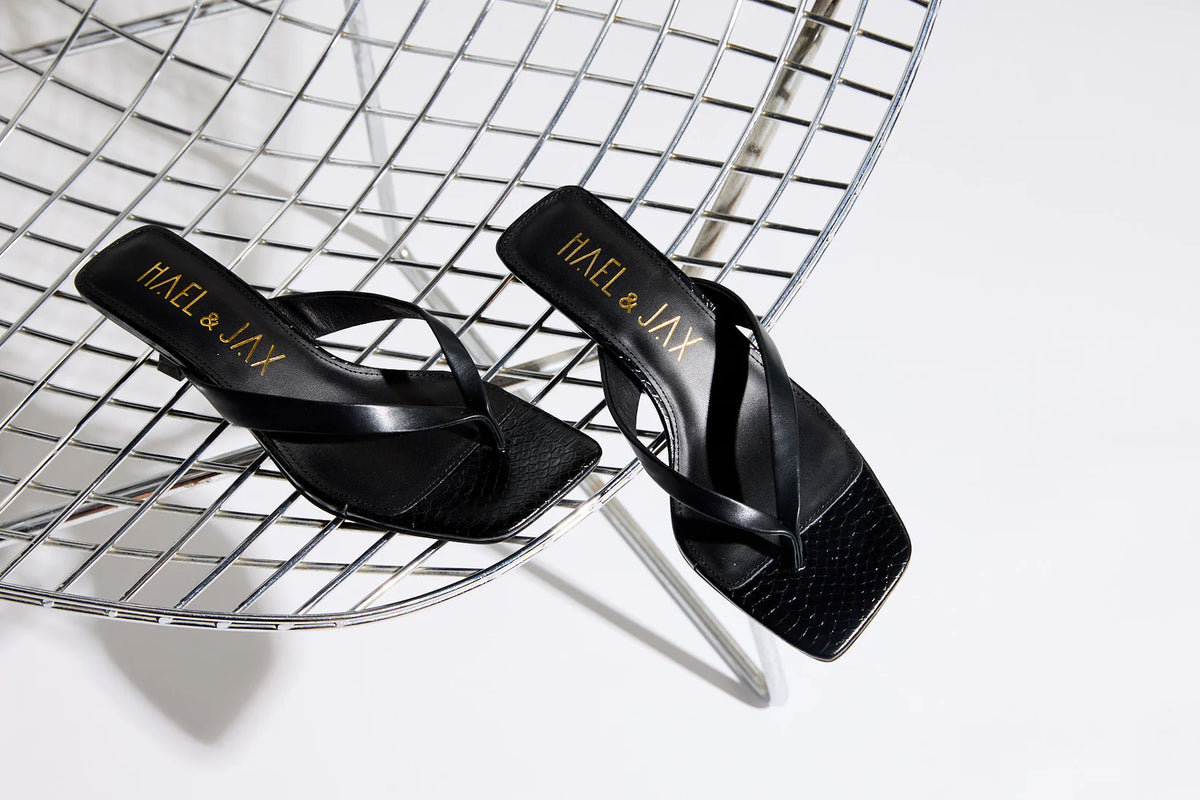 Hael & Jax Astute Stiletto Sandal - Black