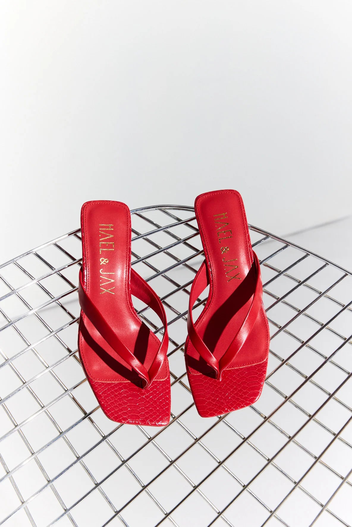 Hael & Jax Astute Stiletto Sandal - Red