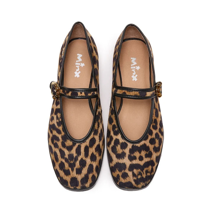 Minx Bellamy Mary Jane - Leopard Suede PRE ORDER
