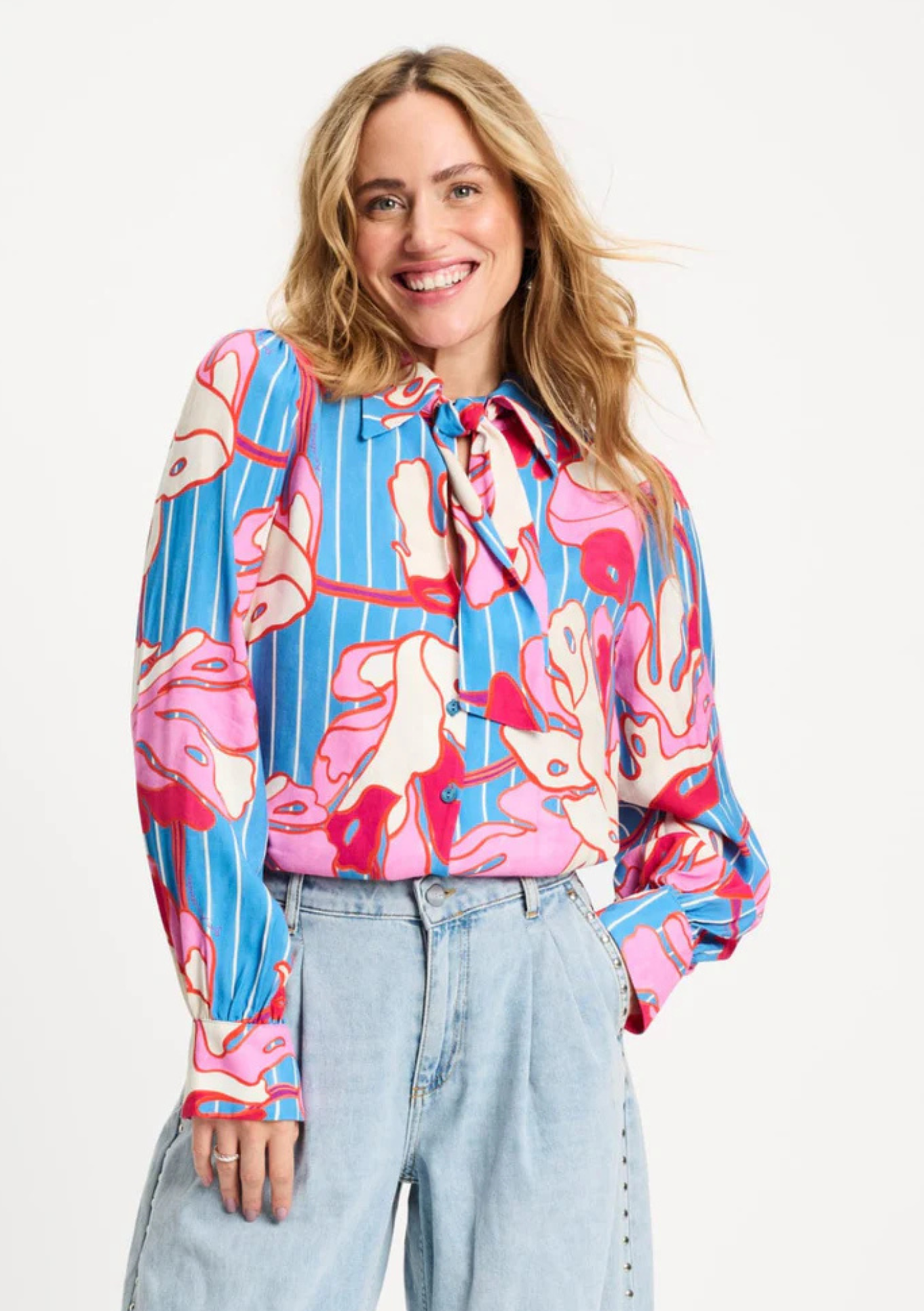 Blouse - Urban Flora Stripe PRE ORDER