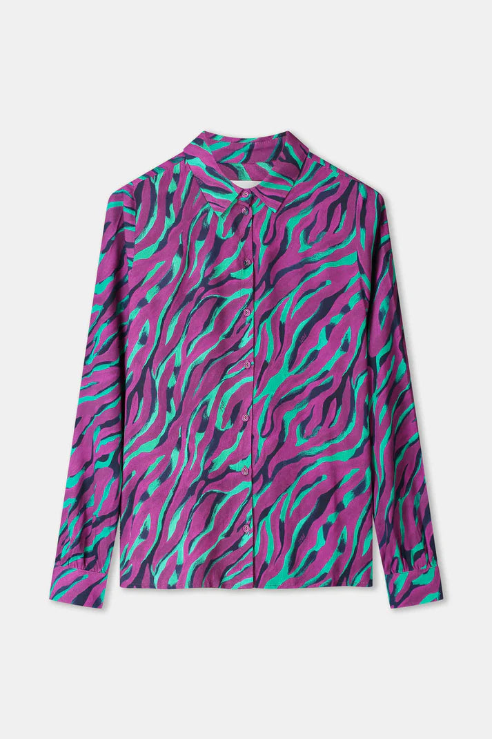 Blouse - Mila Animal Purple PRE ORDER