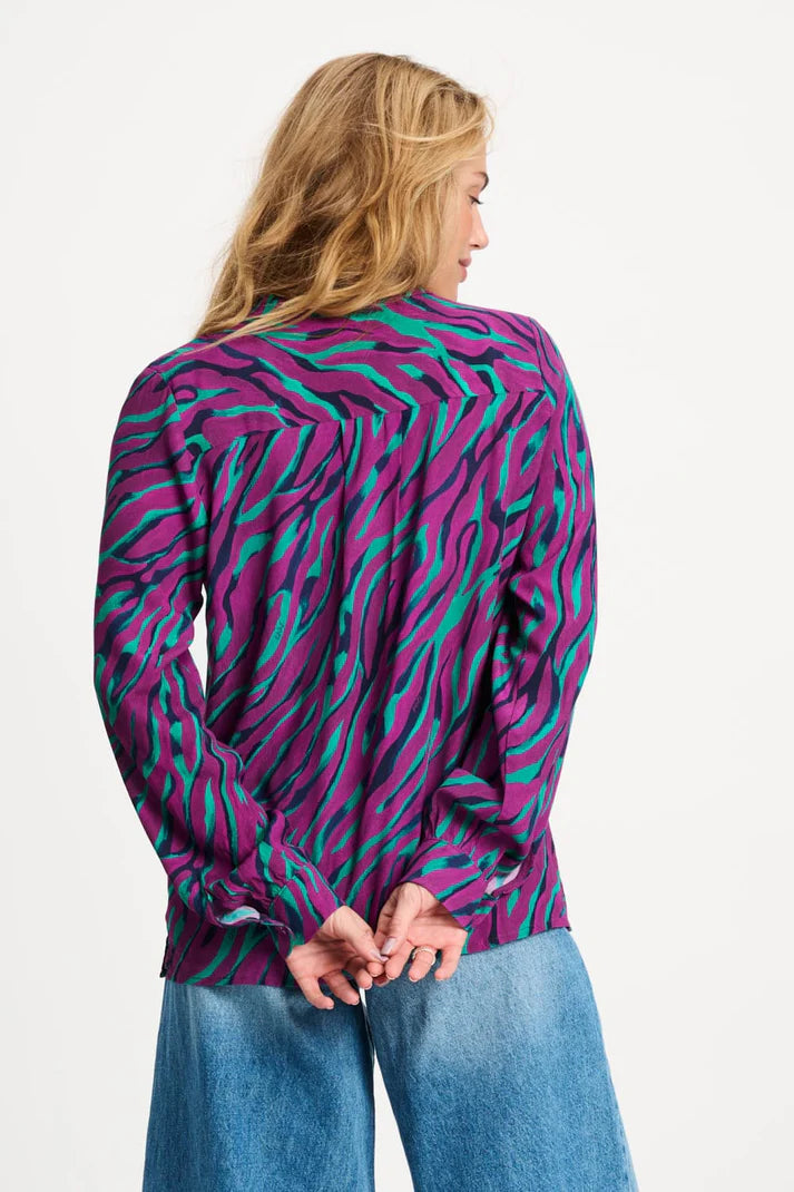 Blouse - Mila Animal Purple PRE ORDER