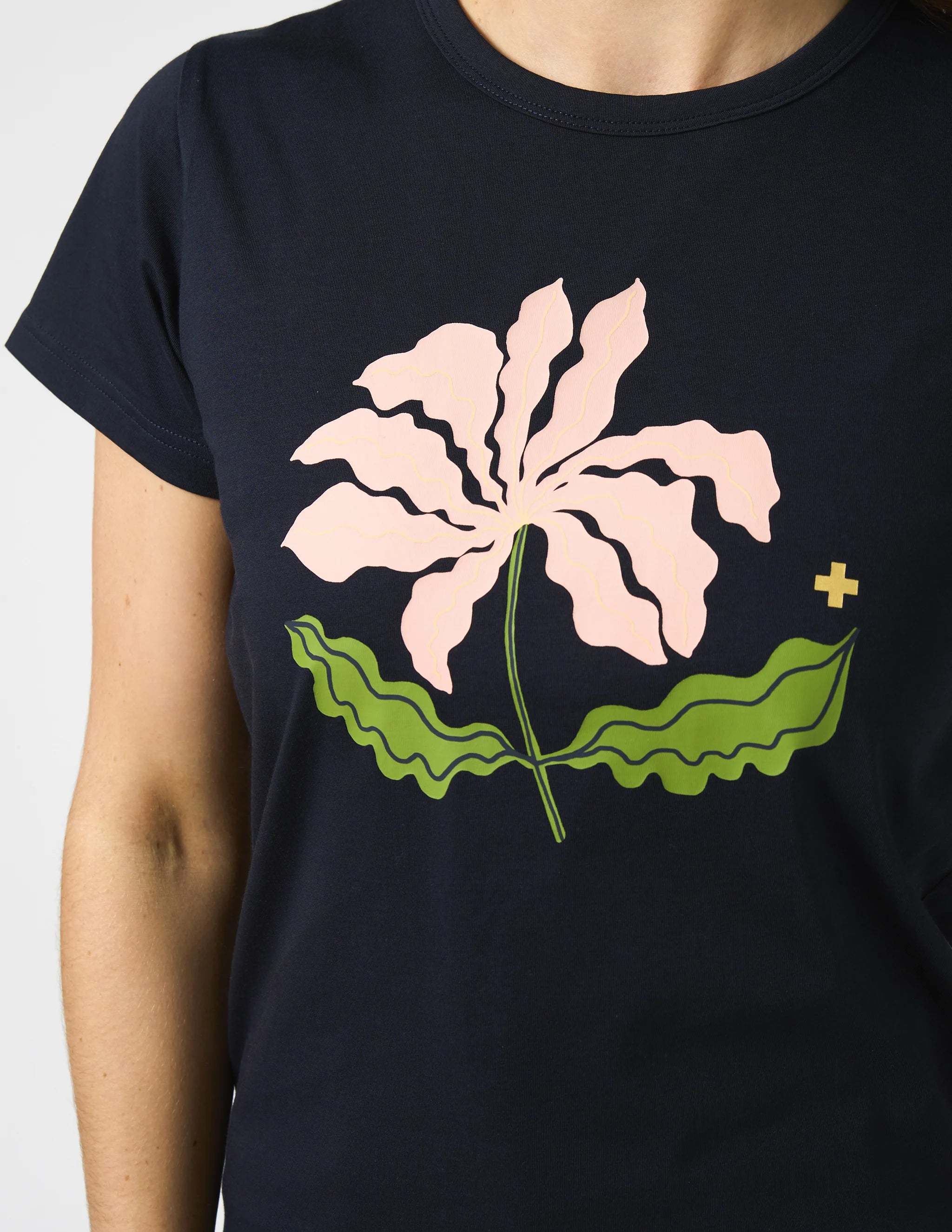 Classic Tee - Blushing Blooms Navy