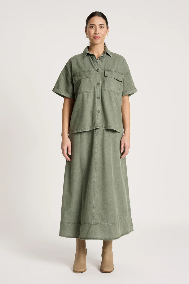Bodhi Denim Shirt - Olive COMING SOON