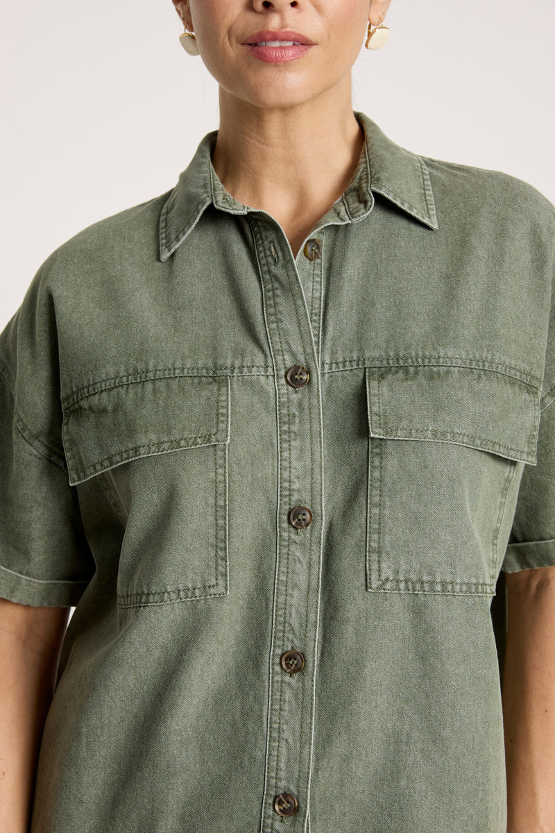 Bodhi Denim Shirt - Olive COMING SOON
