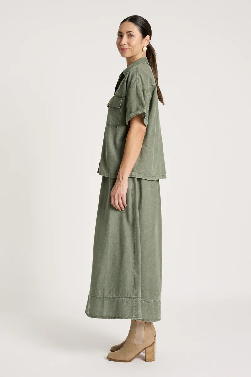 Bodhi Denim Shirt - Olive COMING SOON