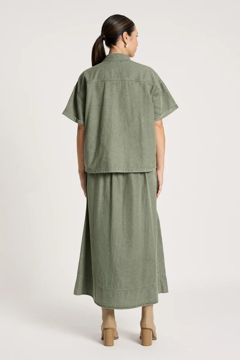 Bodhi Denim Shirt - Olive COMING SOON