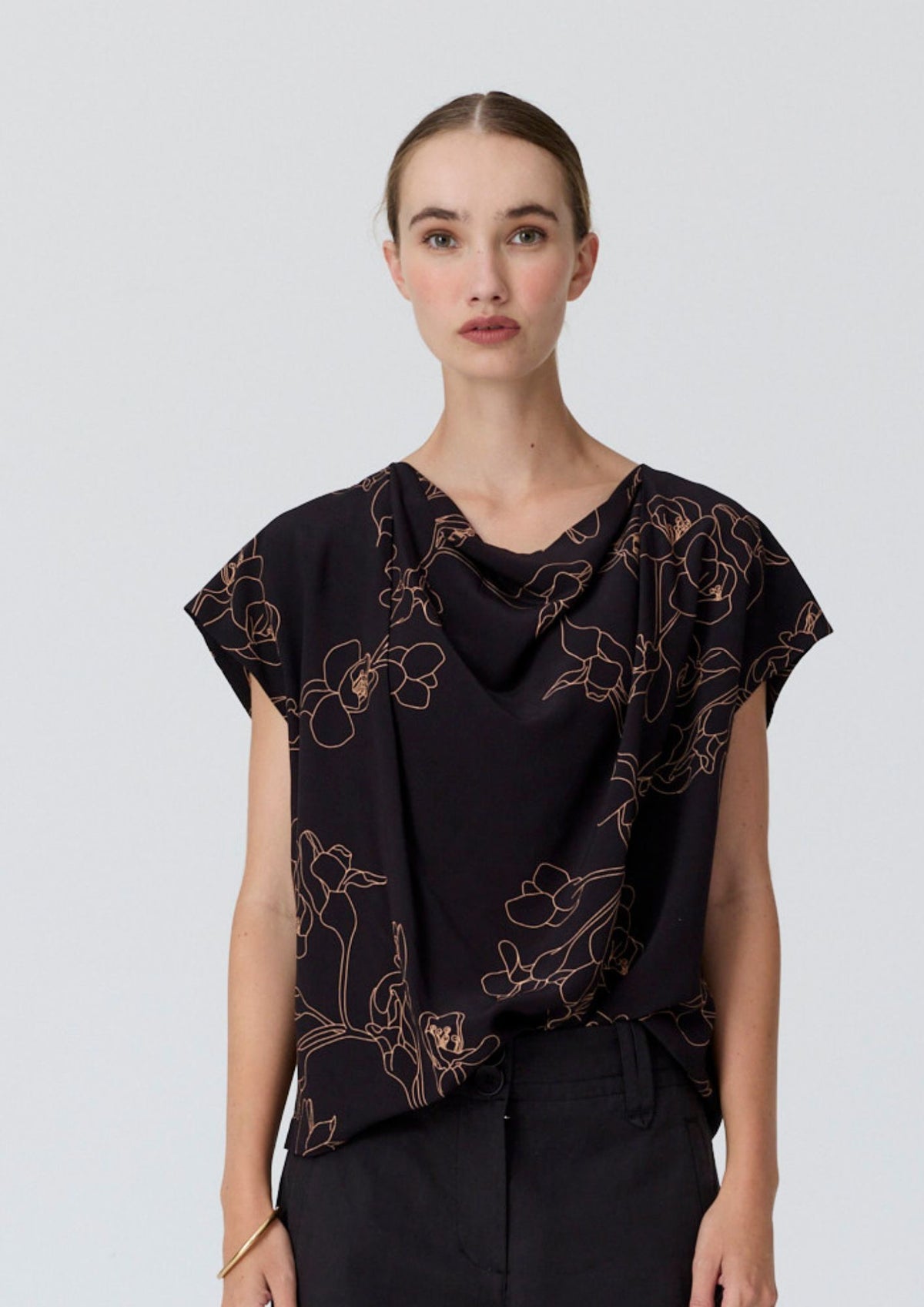 Budd Cowl Neck Top - Budd Print COMING SOON