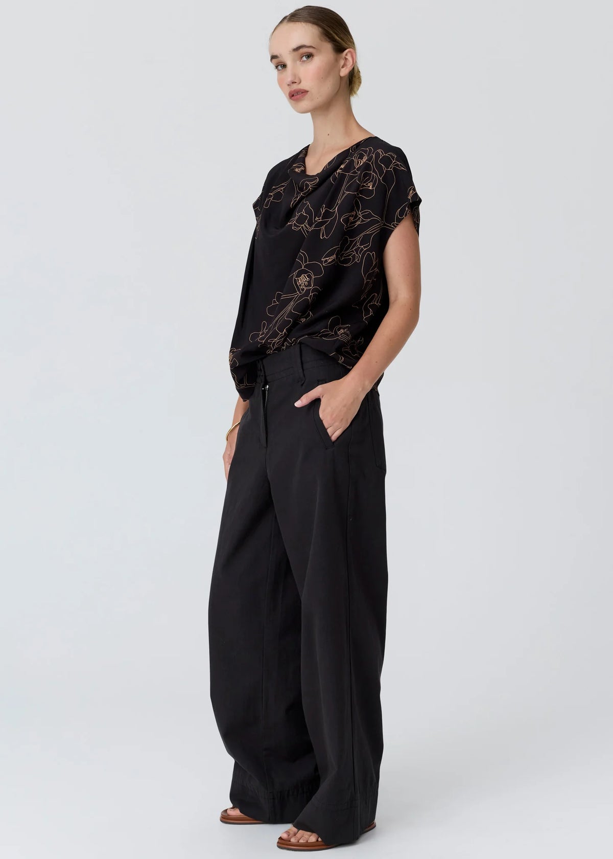 Budd Cowl Neck Top - Budd Print COMING SOON