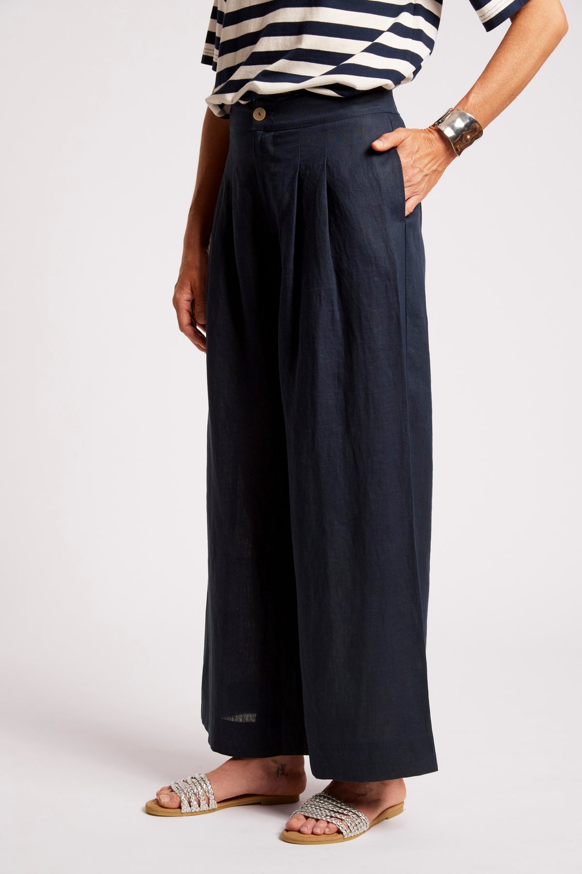 Eb + Ive Cove Palazzo Pant - Indigo