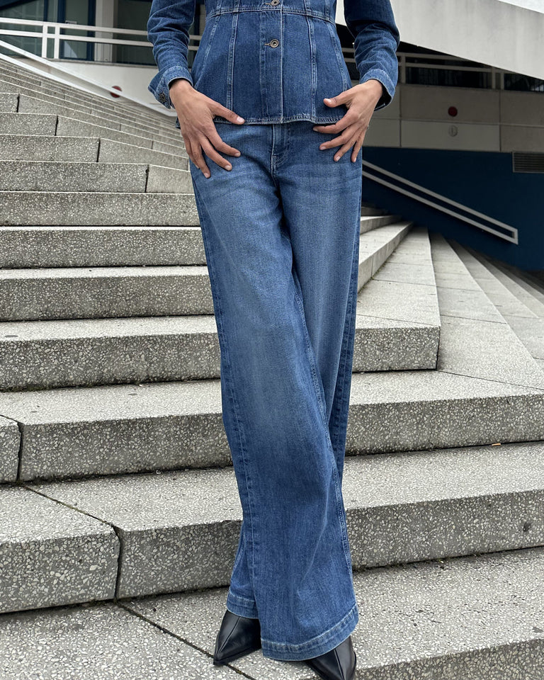 Mos Mosh Dara Deco Jeans - Mid Blue