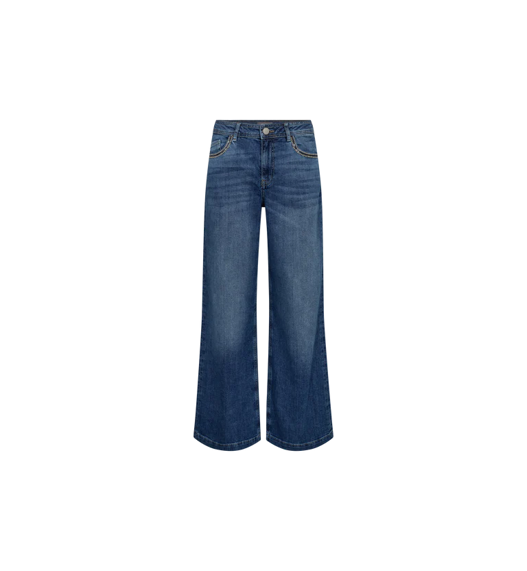 Mos Mosh Dara Deco Jeans - Mid Blue