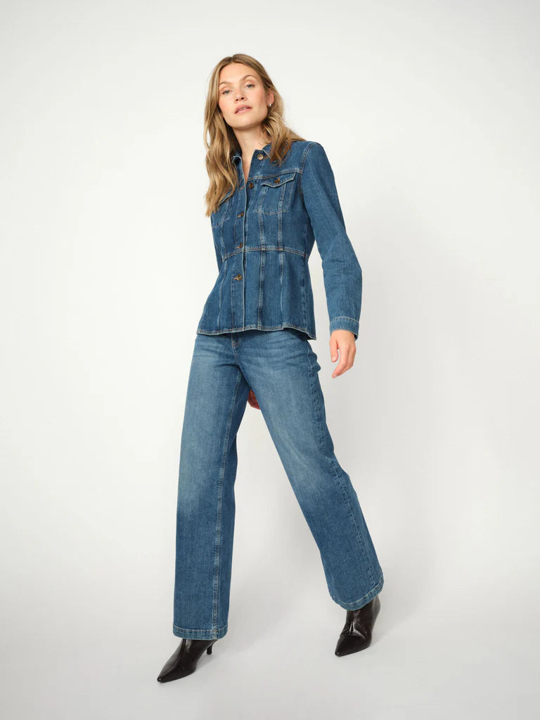 Mos Mosh Dara Deco Jeans - Mid Blue
