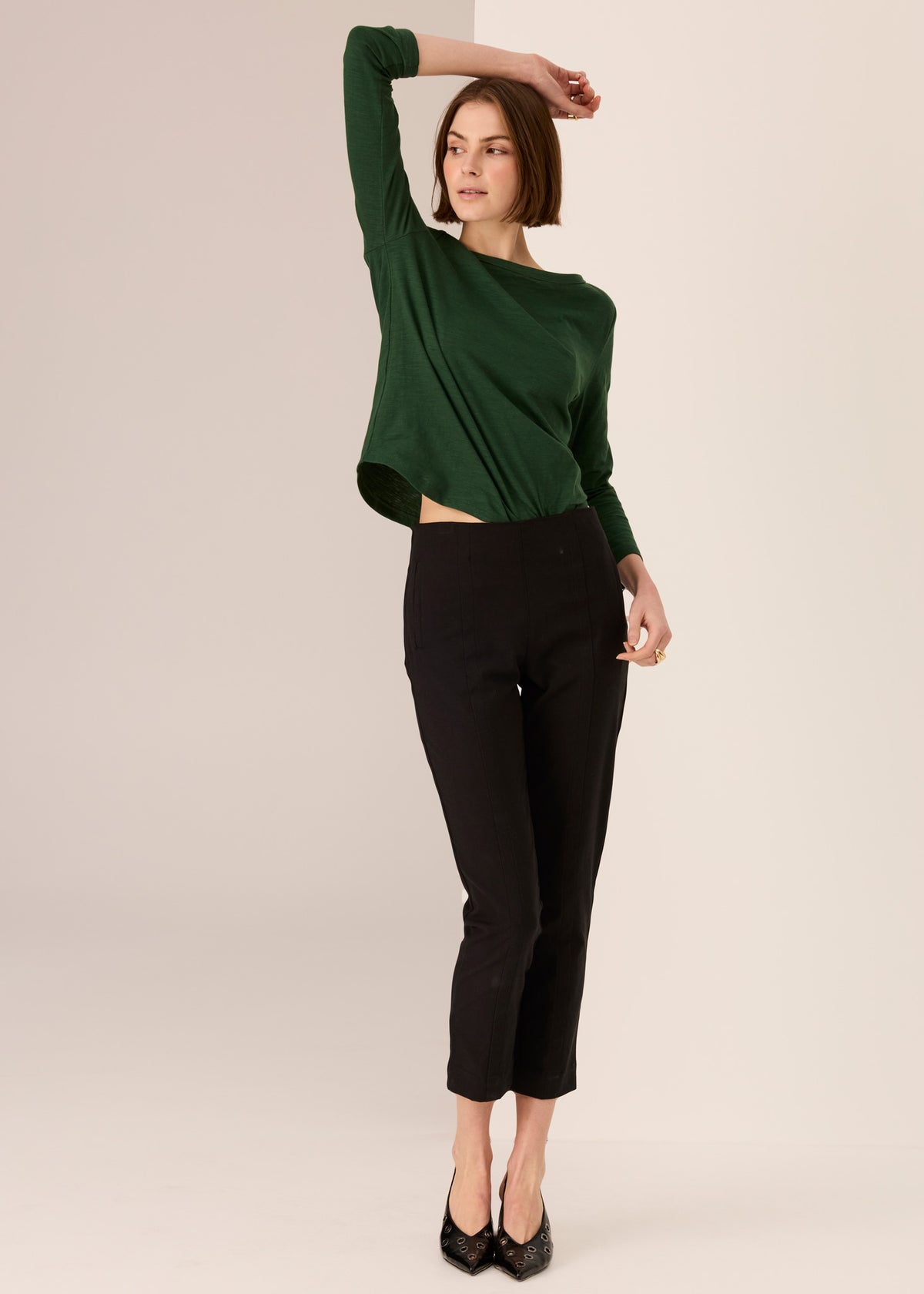 Pol Delta Cigarette Pant - Black