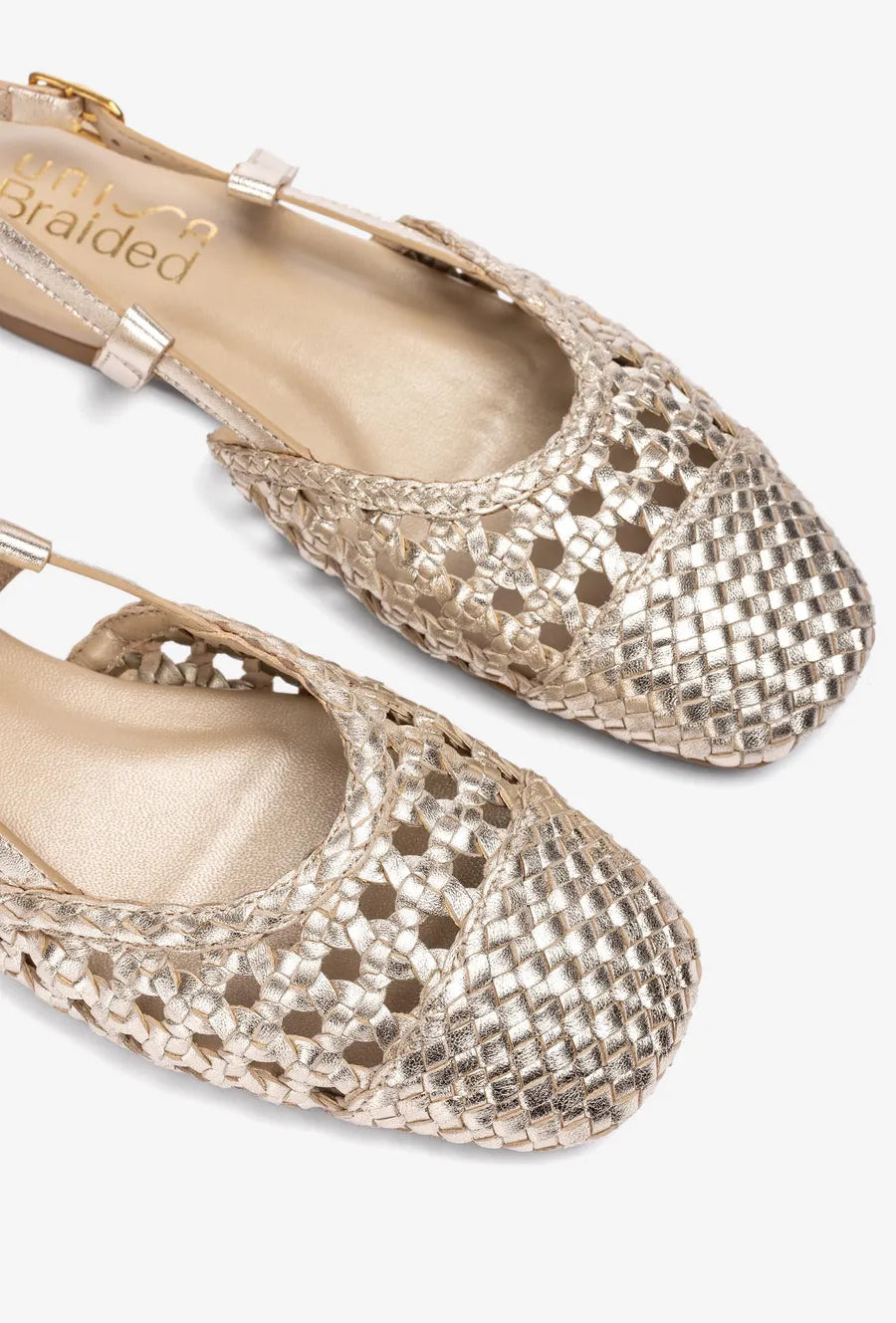Badri Braided Leather Slingback - Platino COMING SOON