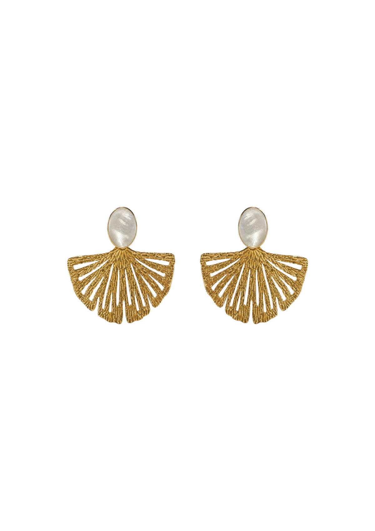 Eb + Ive Drift Earring - Gold Fan