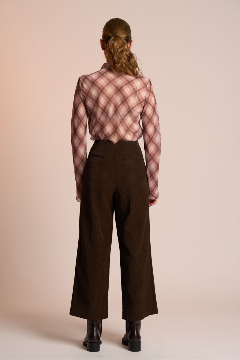 Edgy Shirt - Raisin Check