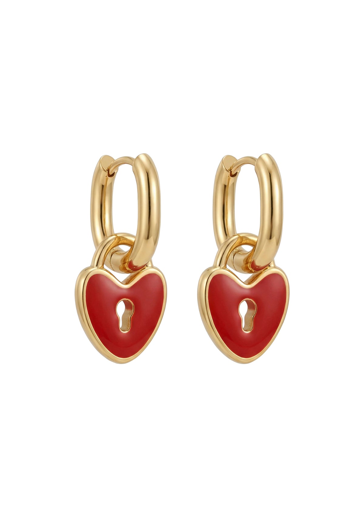 Haven Elba Heart Earring - Red