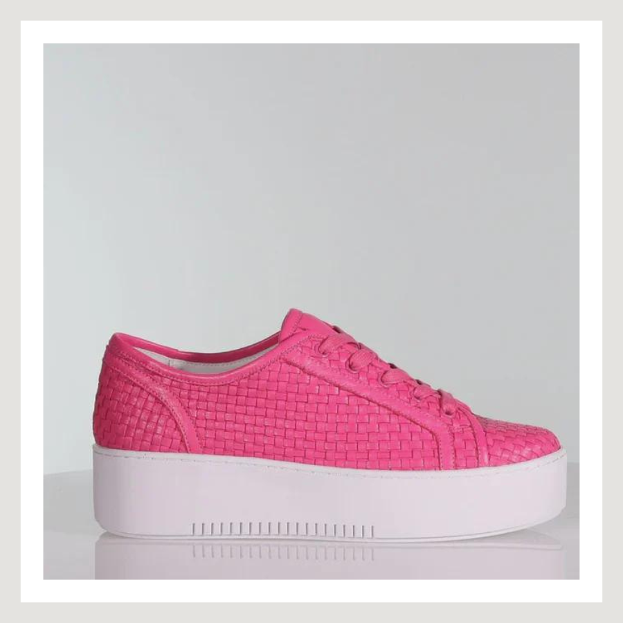 Hot pink 2025 platform sneakers