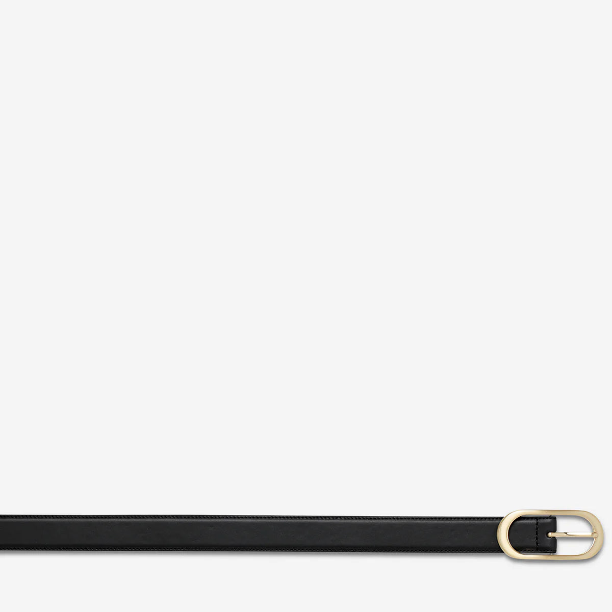 Status Anxiety Final Loop Belt - Black Nappa / Gold