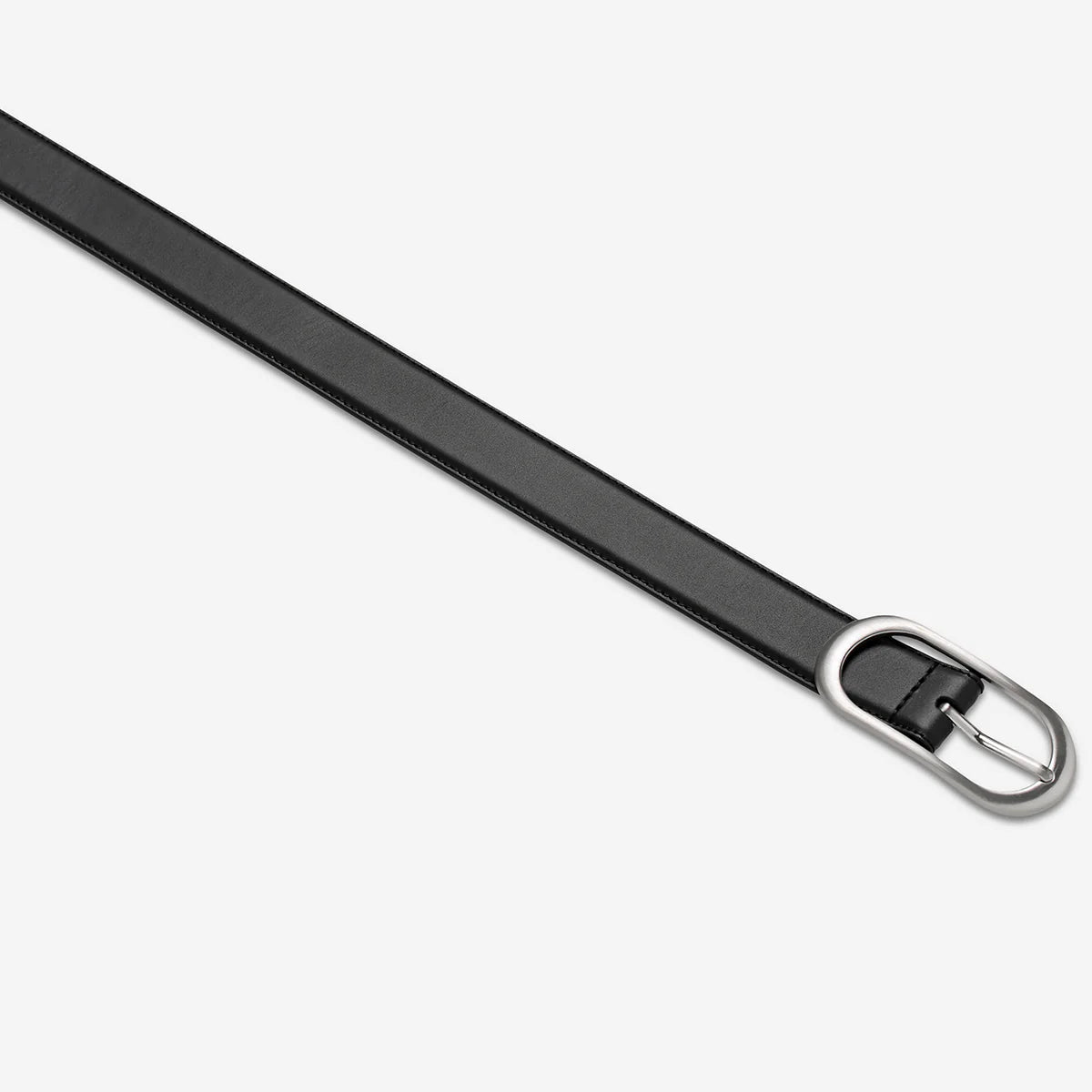 Status Anxiety Final Loop Belt - Black Nappa / Silver