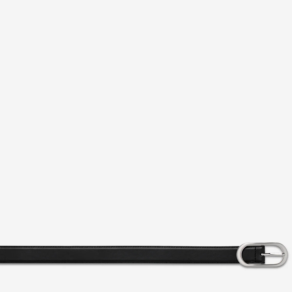 Status Anxiety Final Loop Belt - Black Nappa / Silver