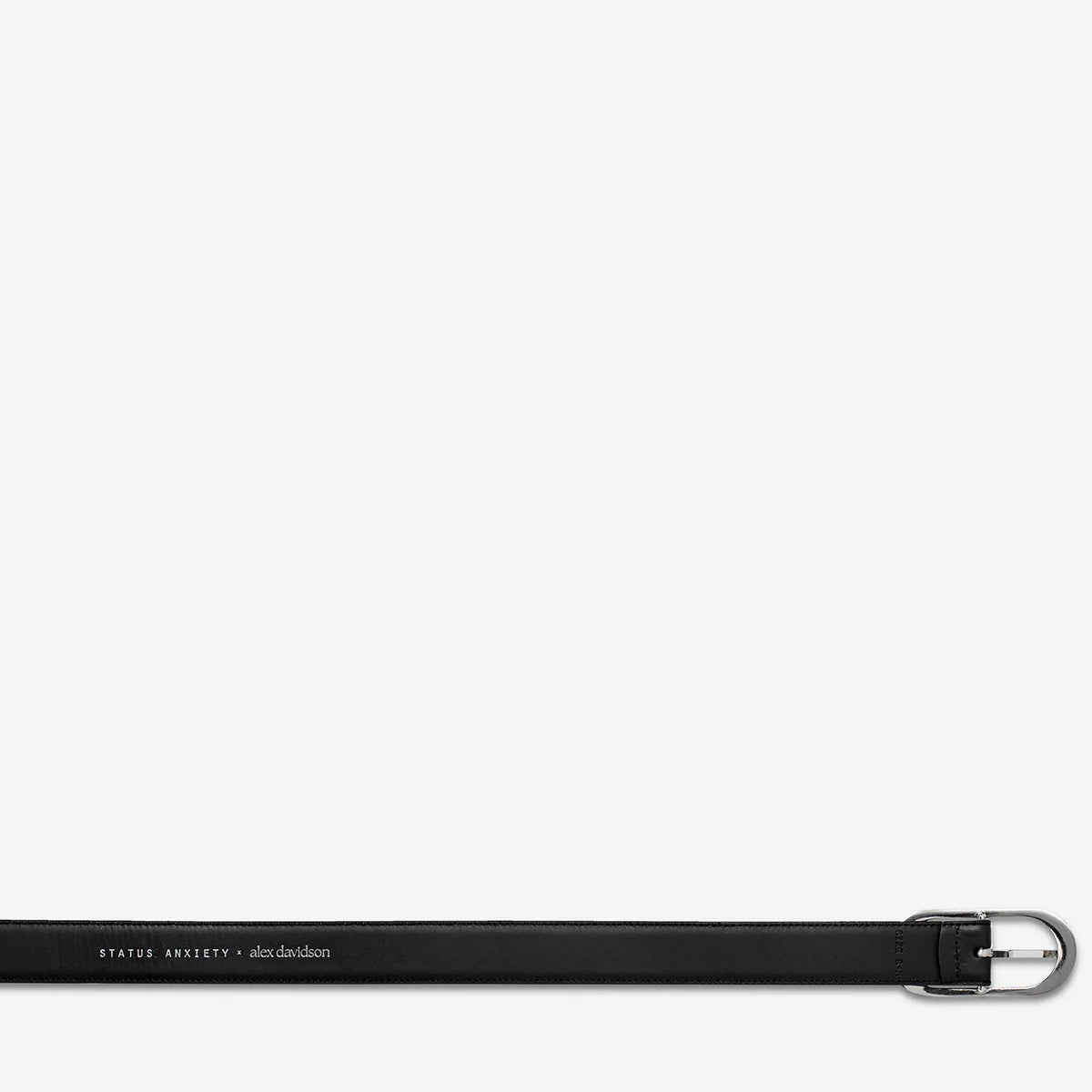 Status Anxiety Final Loop Belt - Black Nappa / Silver