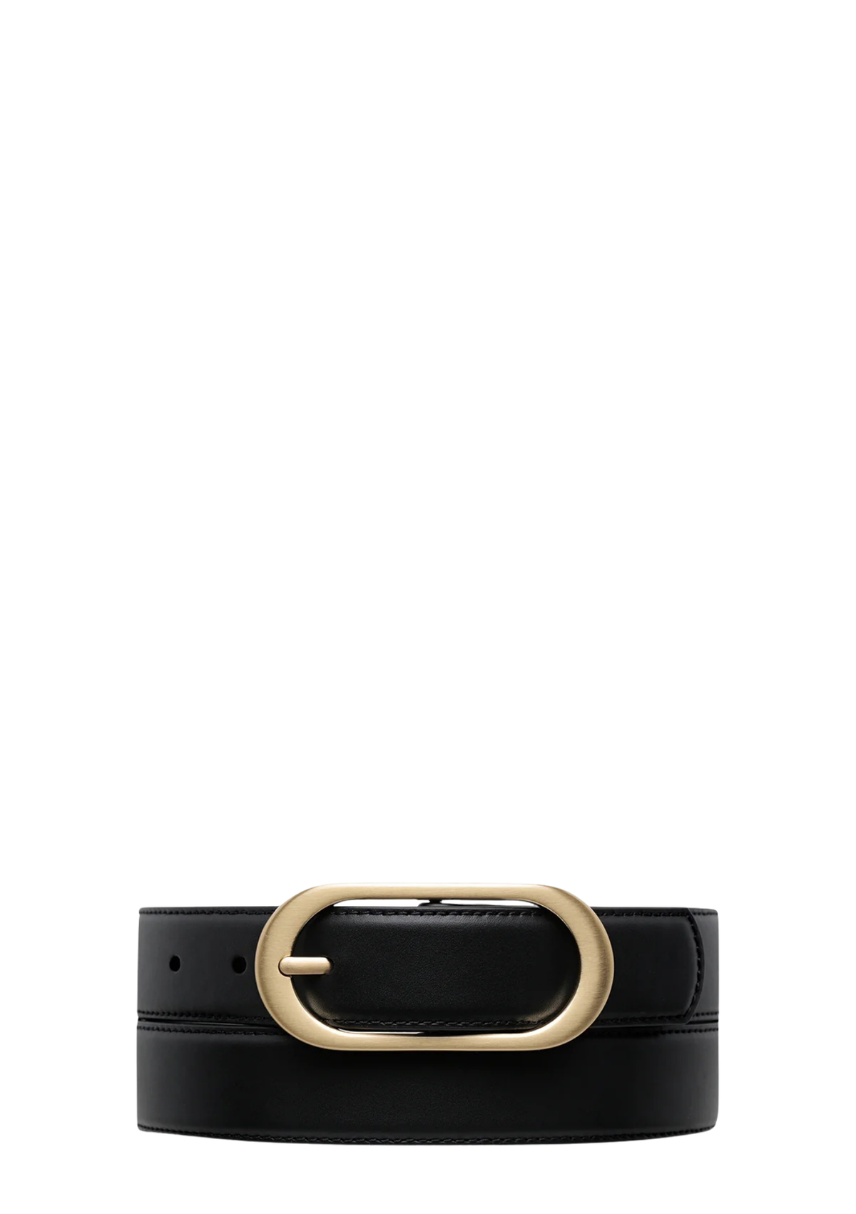 Status Anxiety Final Loop Belt - Black Nappa / Gold