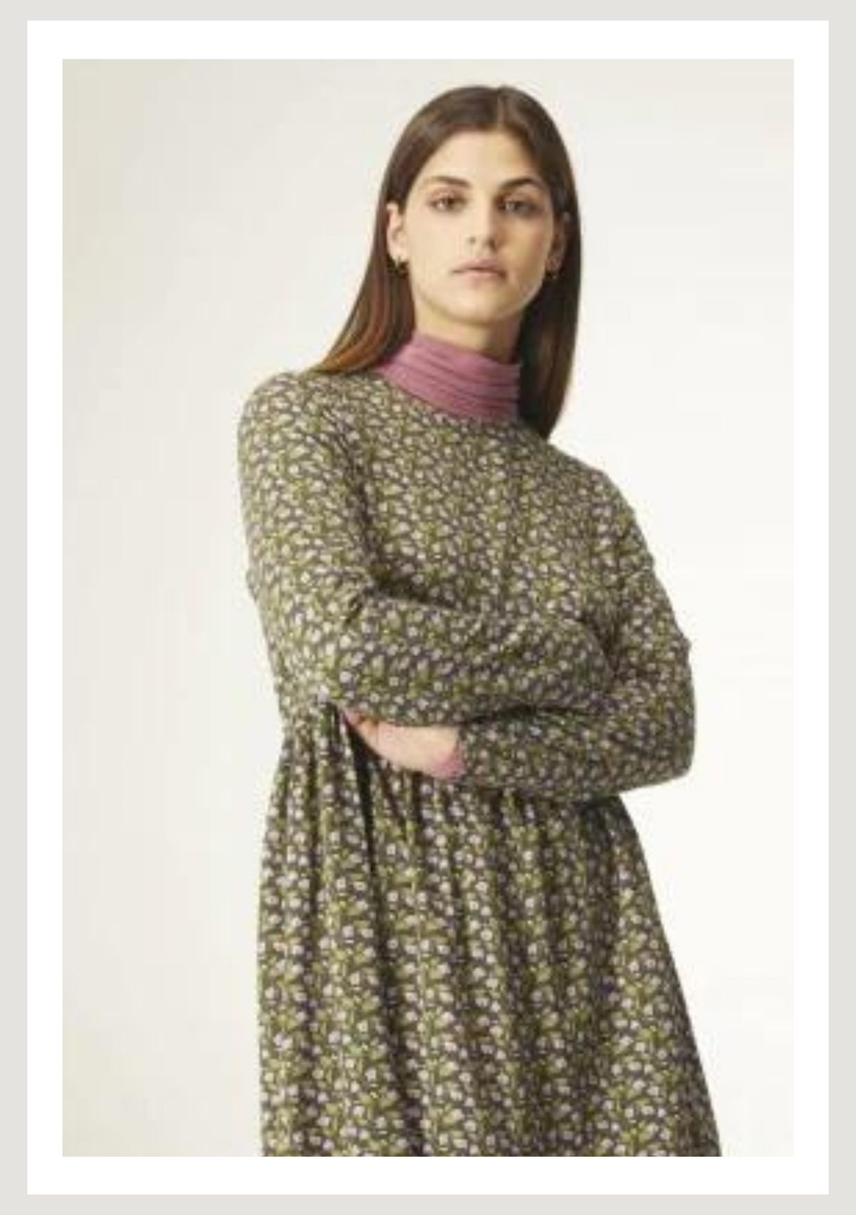 Floral Mini Dress Green / Pink Mirror Mirror Boutique