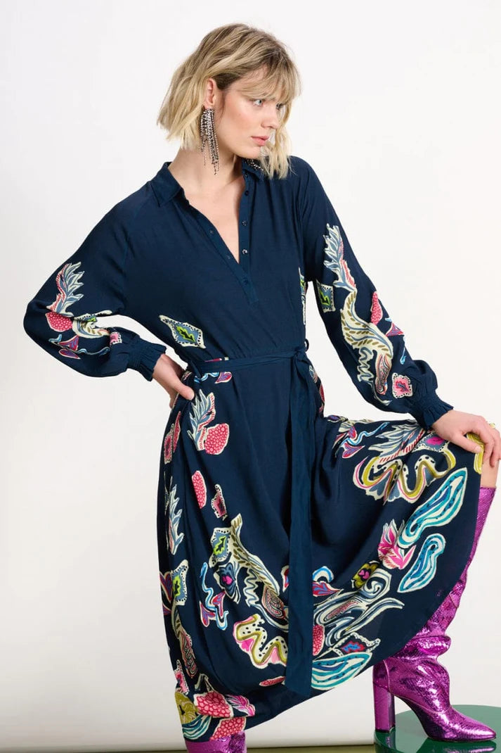 Pom Amsterdam CLEARANCE Full Glow Maxi Dress - Blue