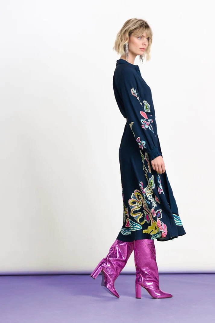 Pom Amsterdam CLEARANCE Full Glow Maxi Dress - Blue