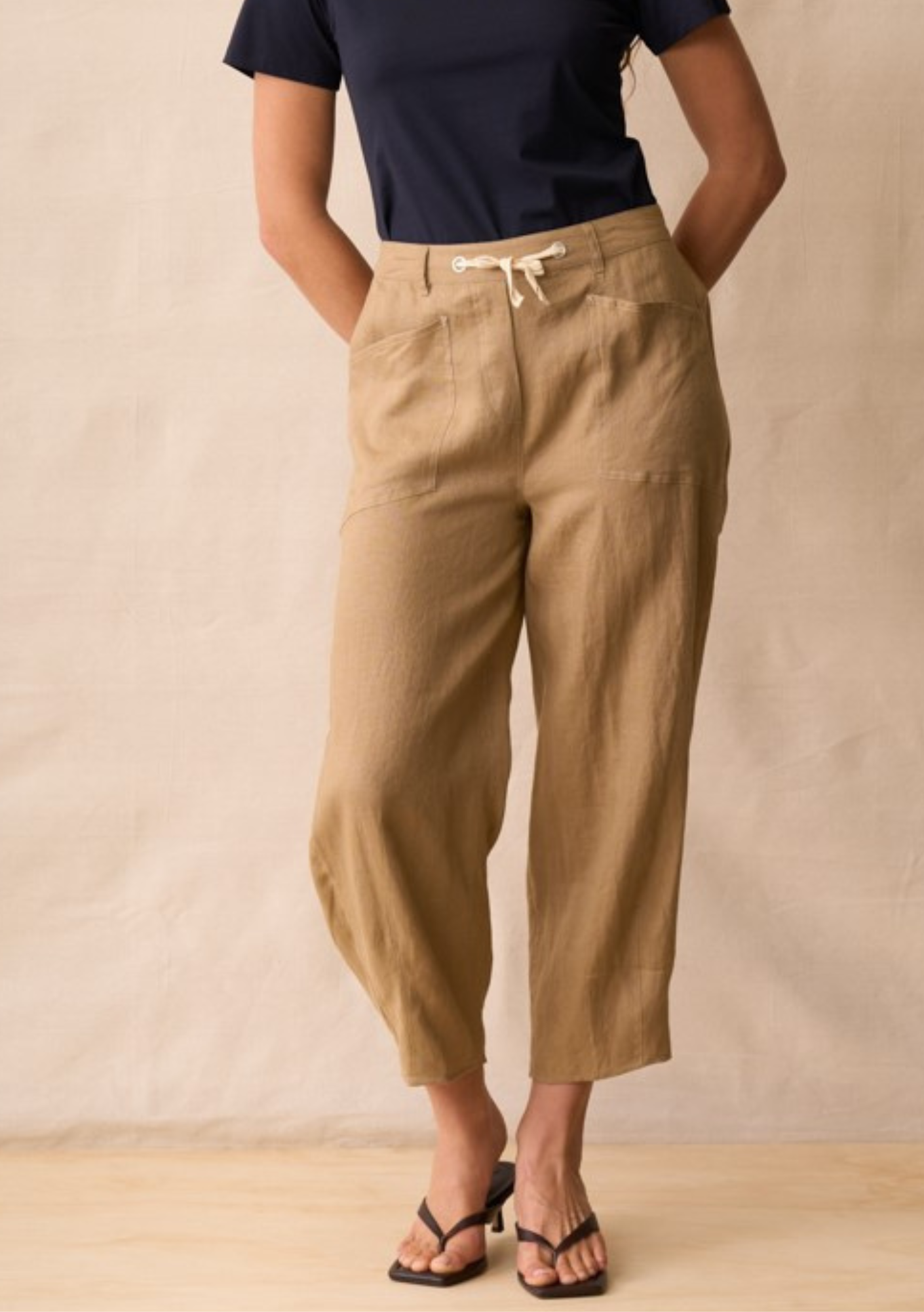 Greer Pant - Biscotti / Ivory