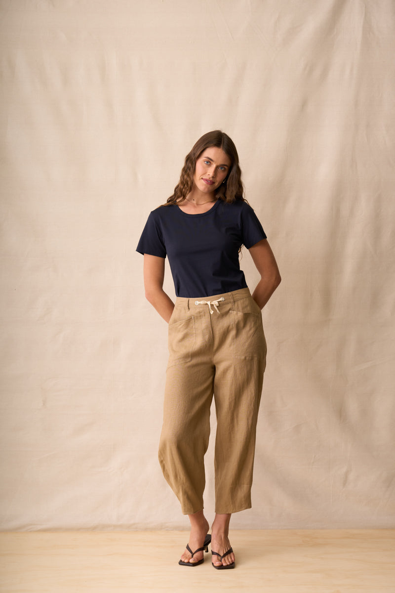 Greer Pant - Biscotti / Ivory