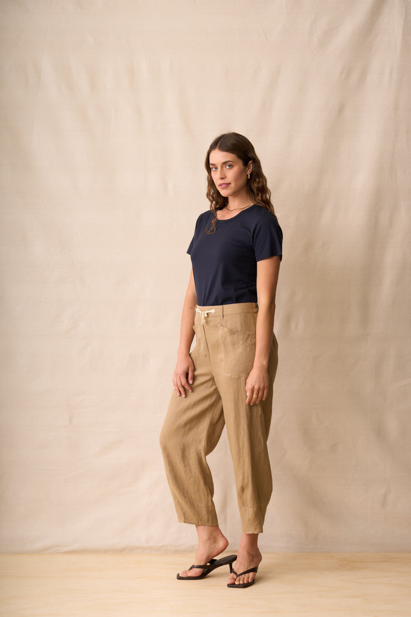 Greer Pant - Biscotti / Ivory