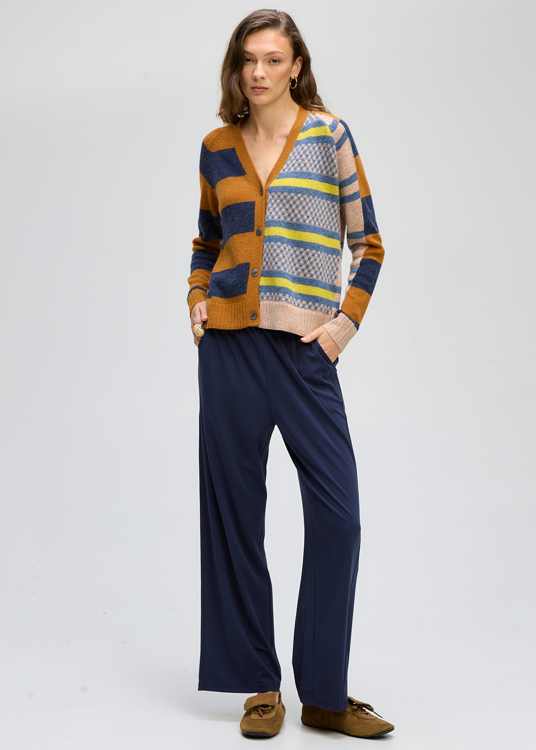 Grove Stripe Cardi - Toffee