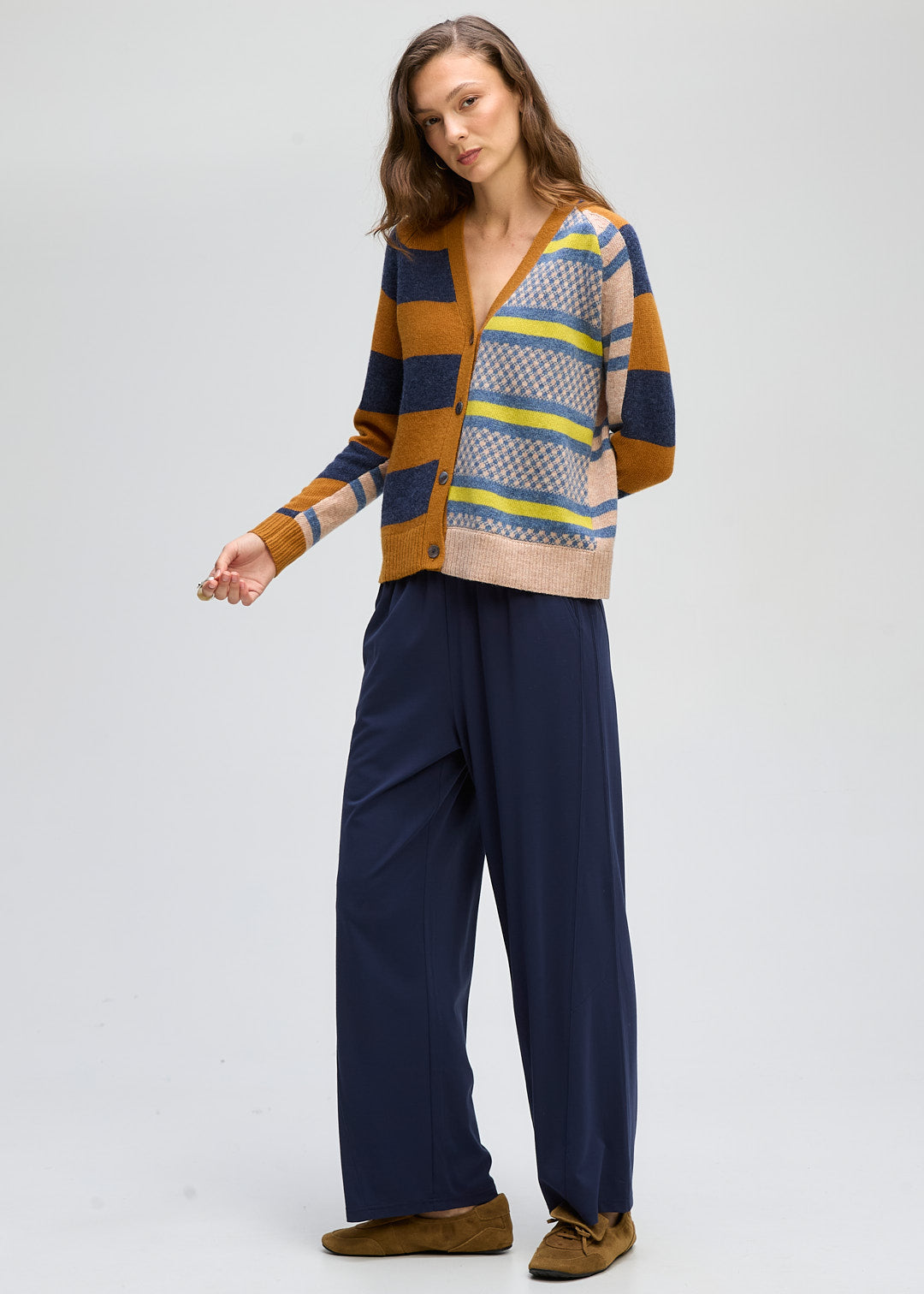Grove Stripe Cardi - Toffee