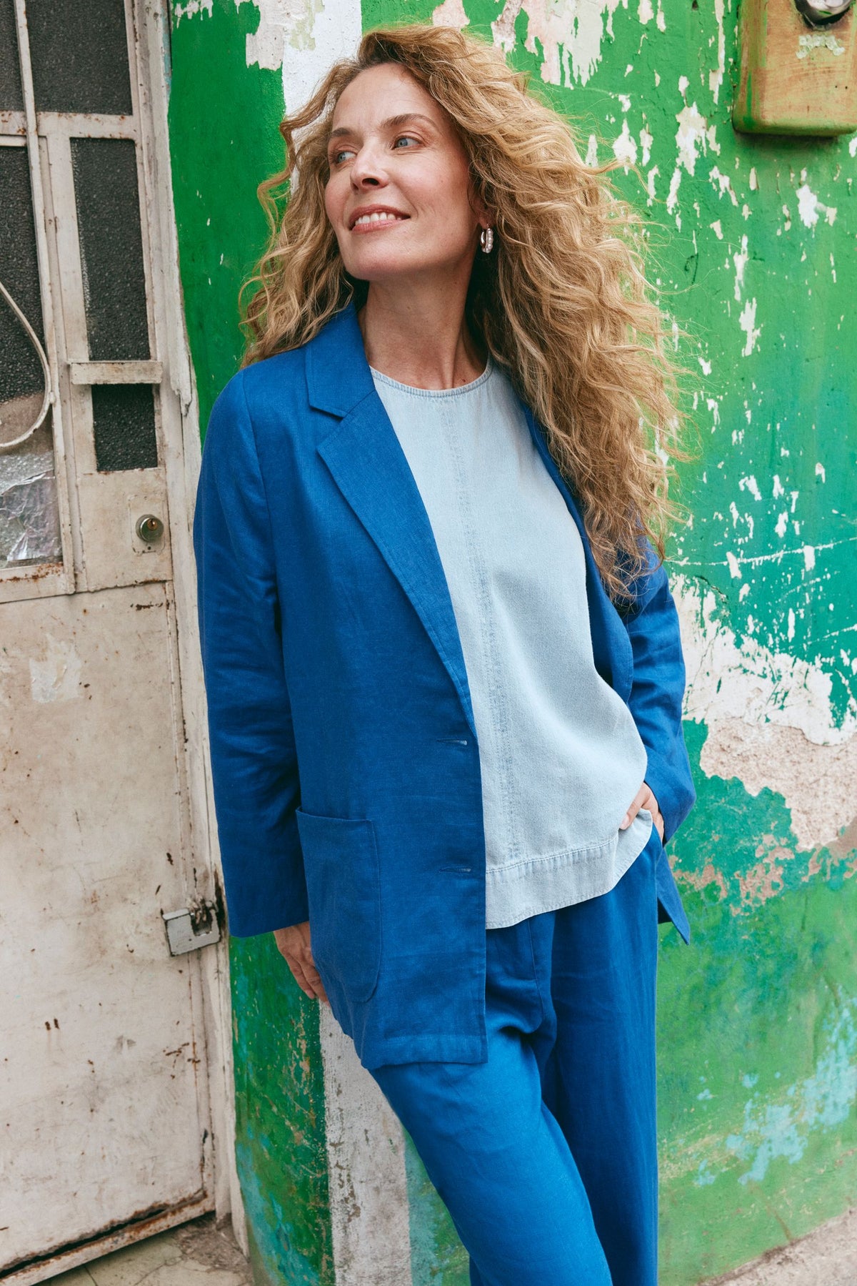 Eb + Ive CLEARANCE Halcyon Blazer - Cobalt