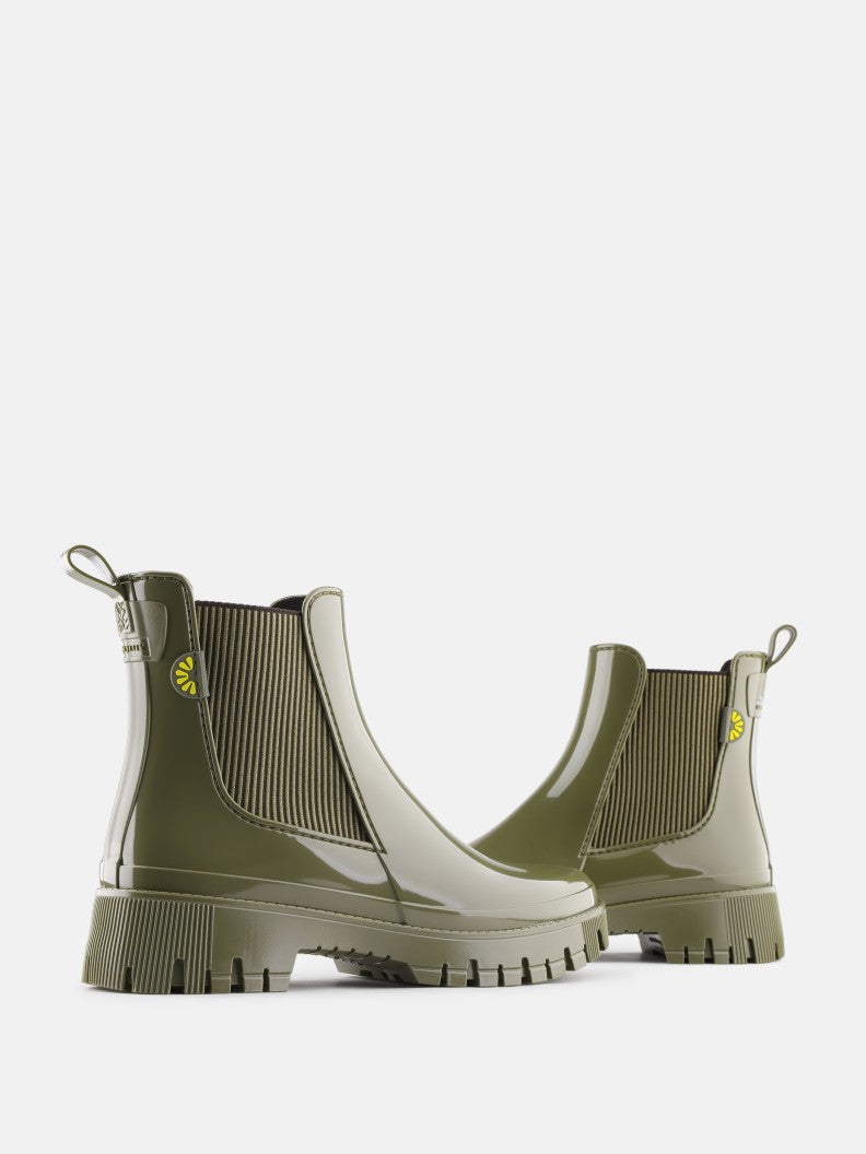 Lemon Jelly Hallie Gumboots - Military Green