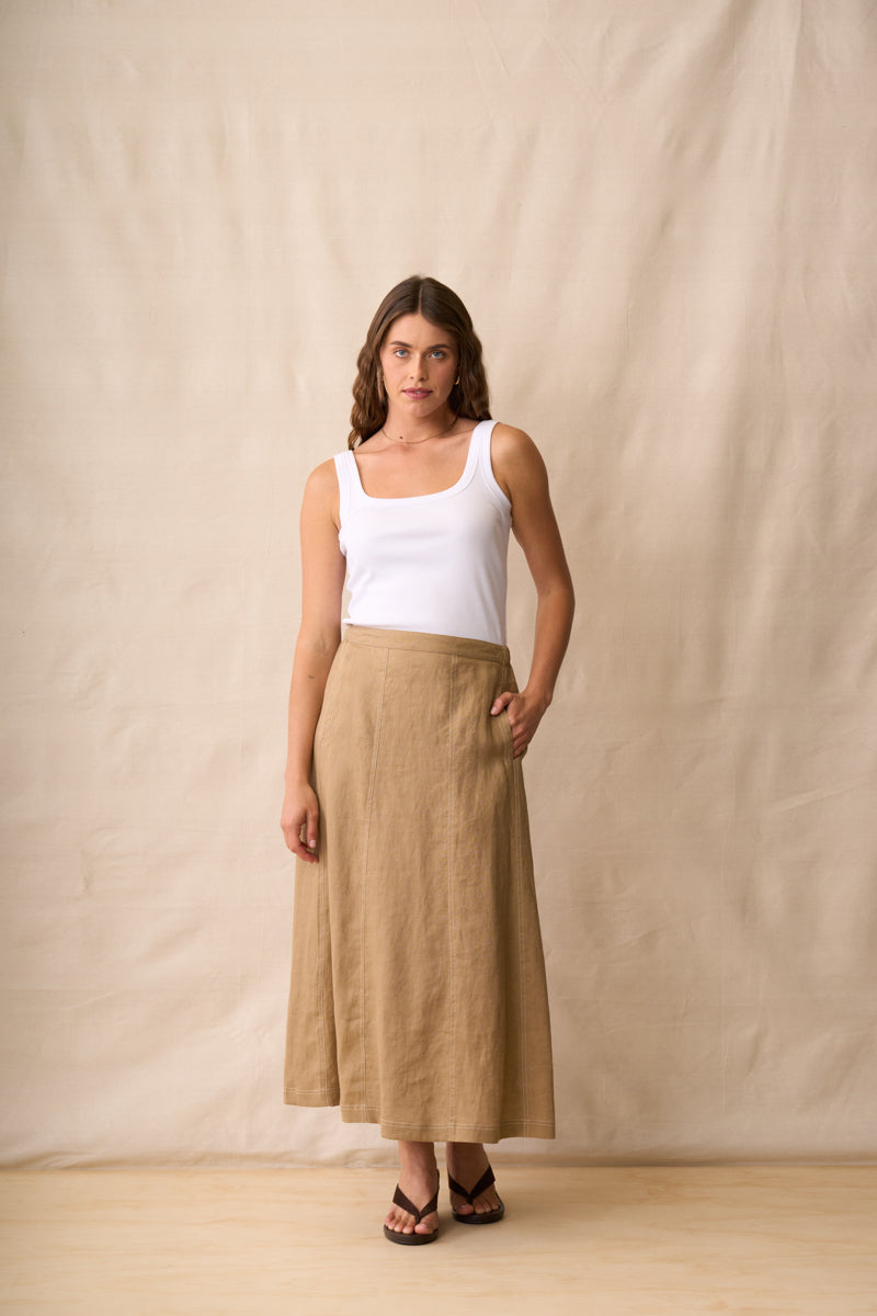 Harper Skirt - Biscotti COMING SOON