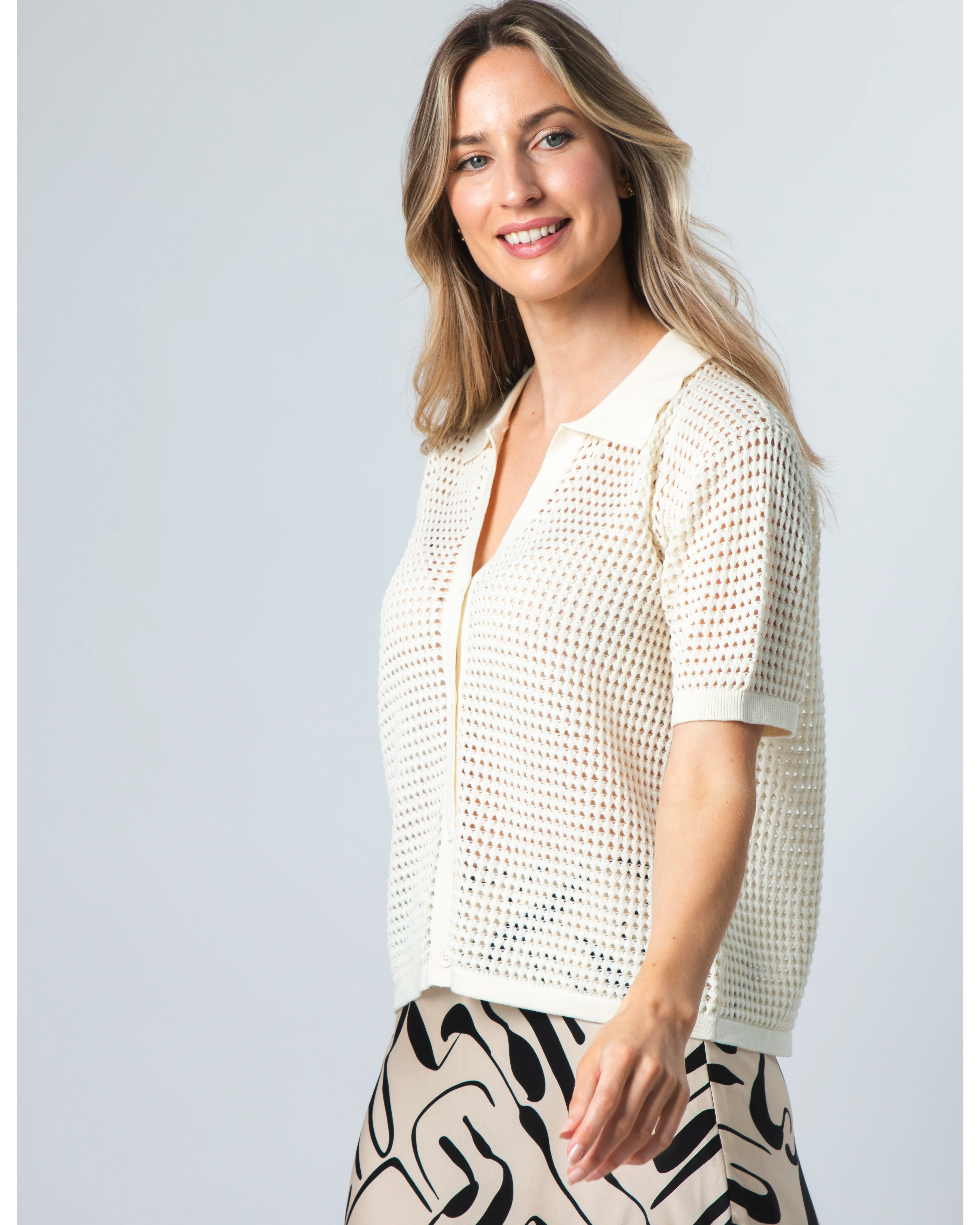 Holly Knit Top - Bone