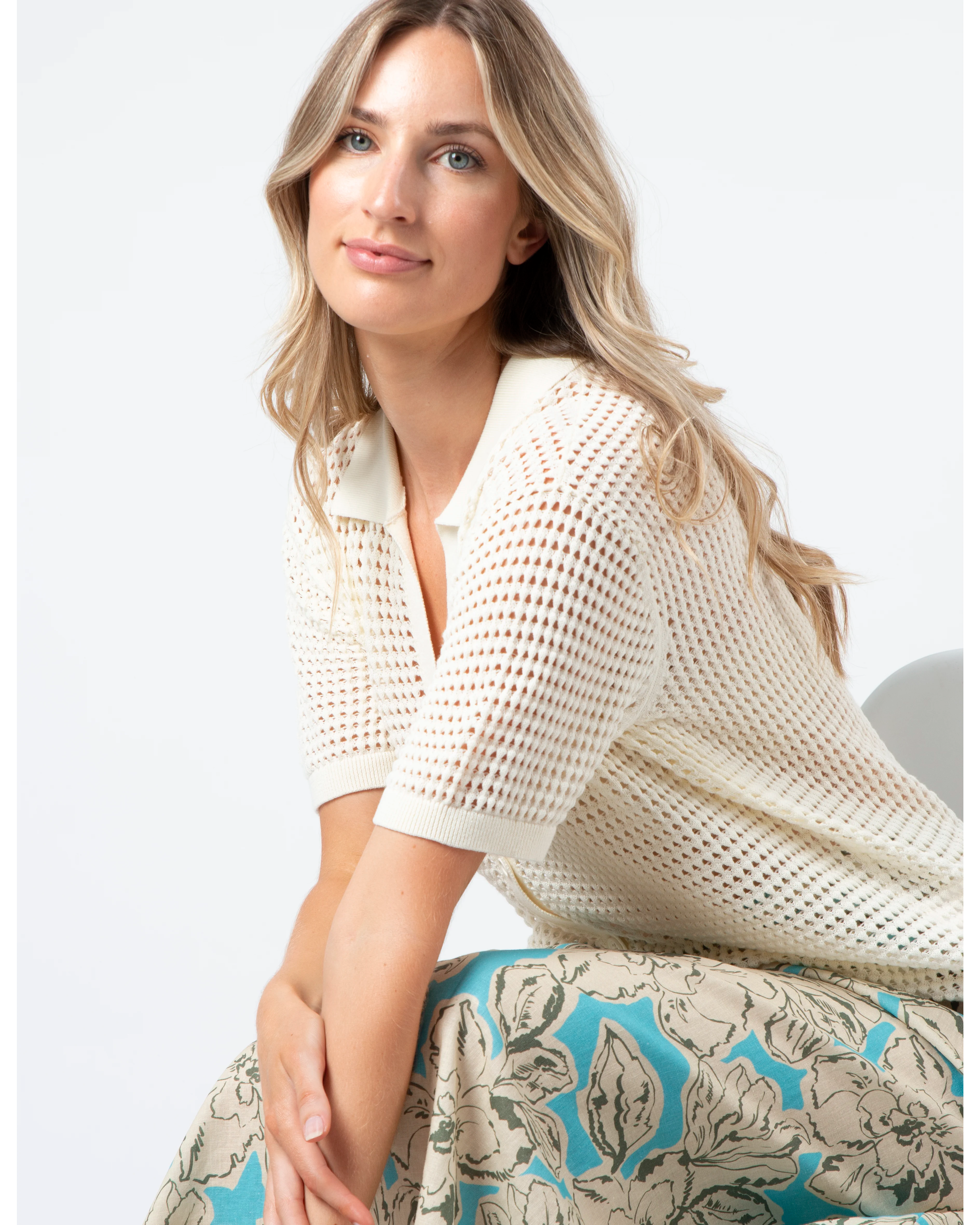 Holly Knit Top - Bone