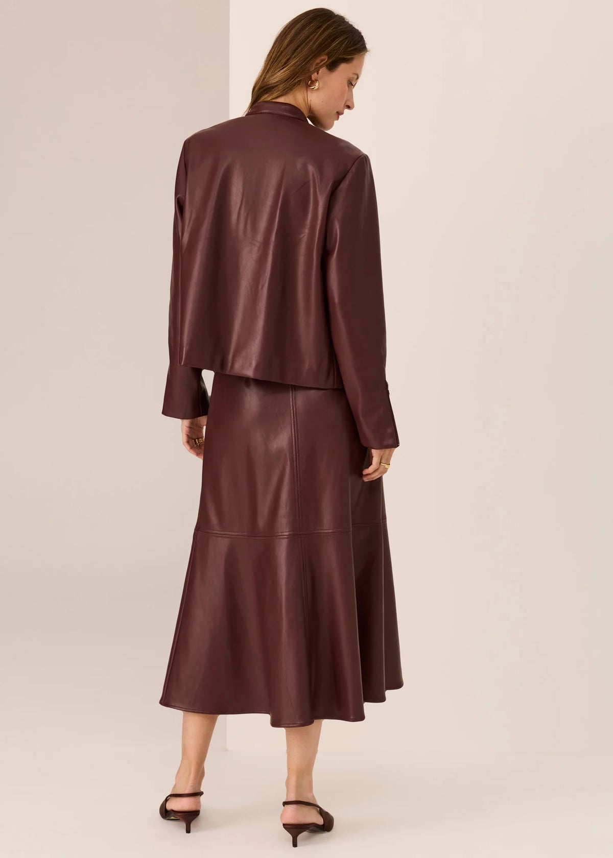 Pol Hugo Zip Crop Jacket - Merlot