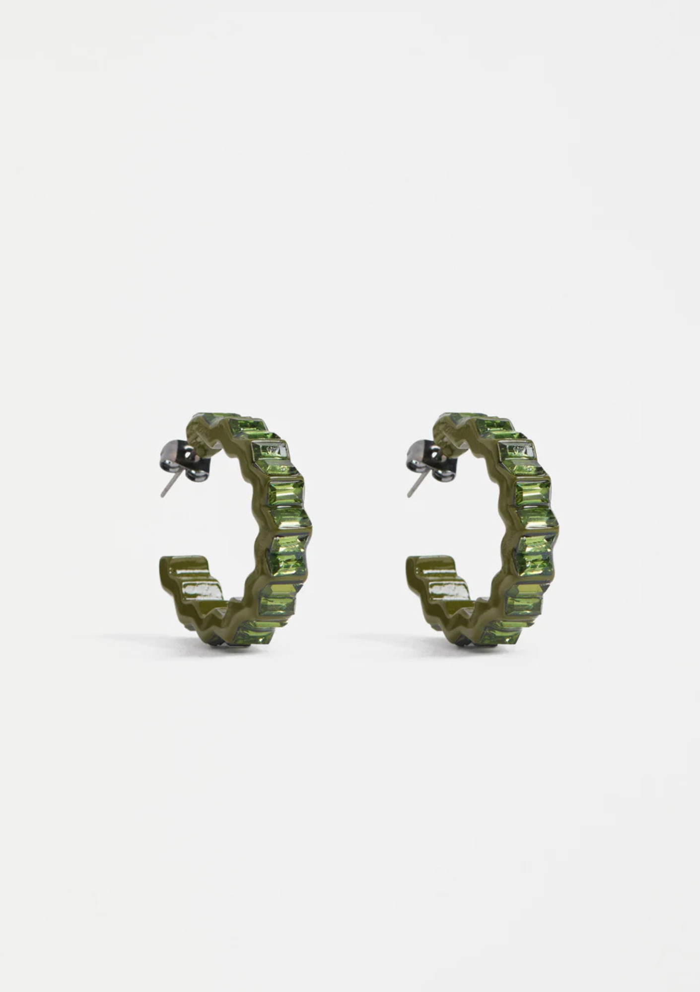 Jolle Hoop Earring - Dark Olive