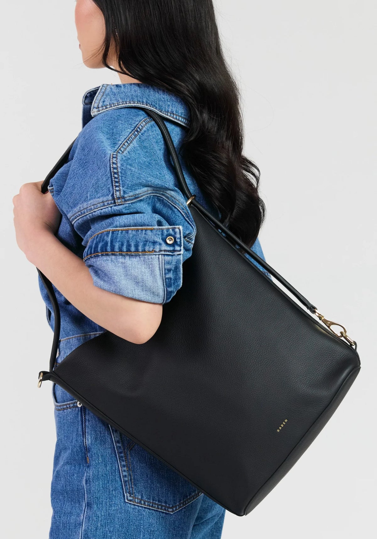 Saben June Shoulder Bag - Black Luxe